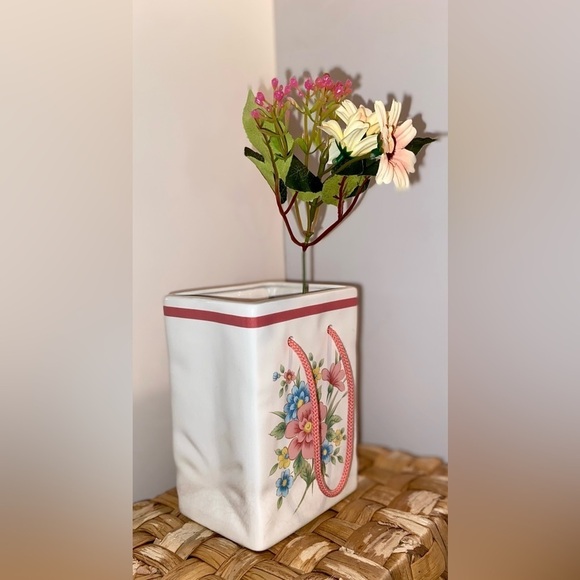 3/55$ Vintage Japan 1986 ceramic‎ rectangular Flower Vase - Picture 9 of 14